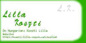 lilla koszti business card